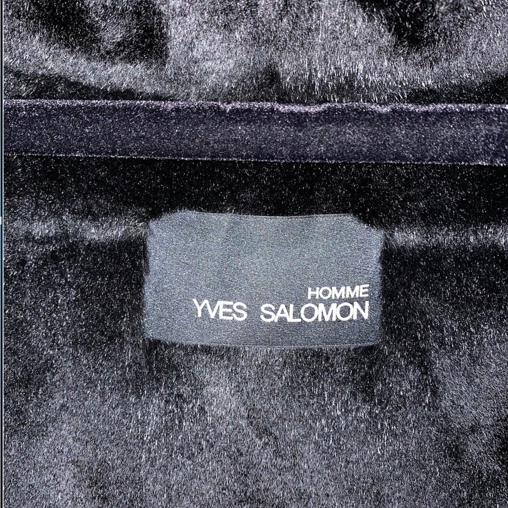 Ultra luxurious Yves Salomon men’s rabbit fur fully lined black parka